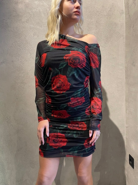 SECRET GARDEN DRESS RED - Vesta Donna