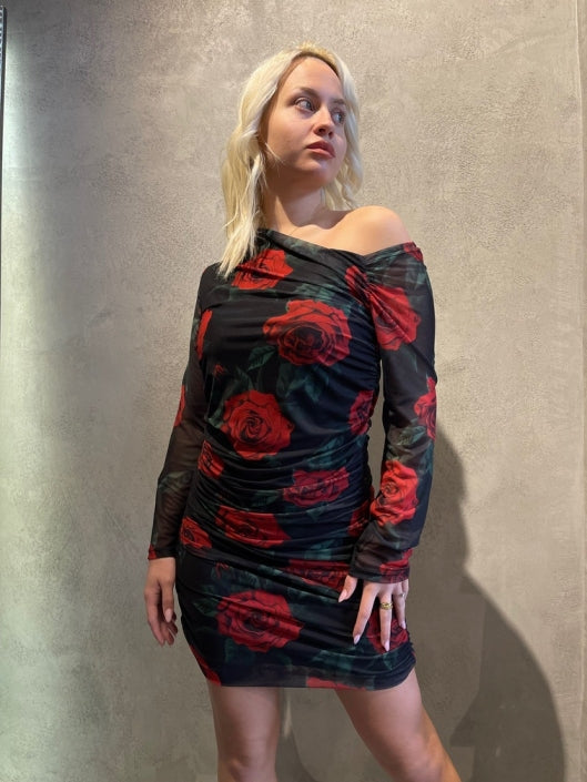 SECRET GARDEN DRESS RED - Vesta Donna