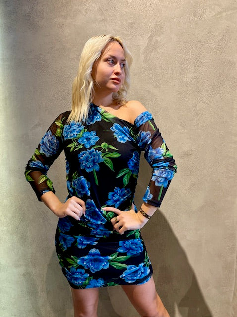 SECRET GARDEN DRESS BLUE - Vesta Donna