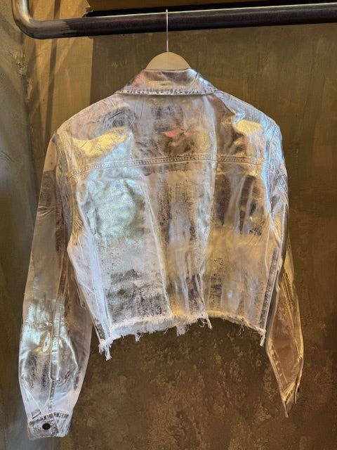 ATHENA JACKET WHITE FOIL - Vesta Donna