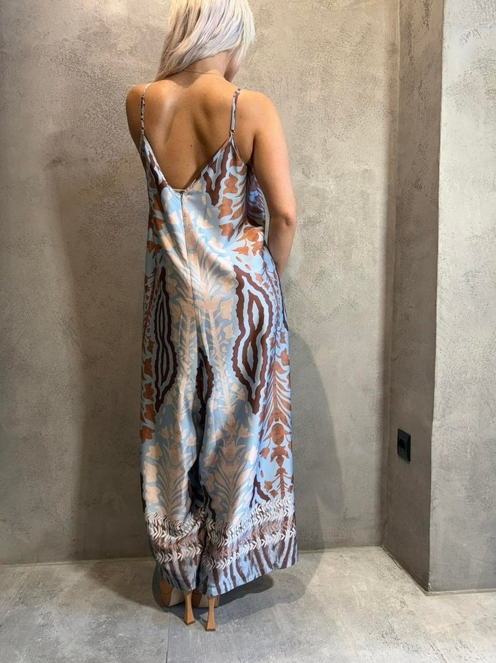 ISLA JUMPSUIT BROWN BLUE