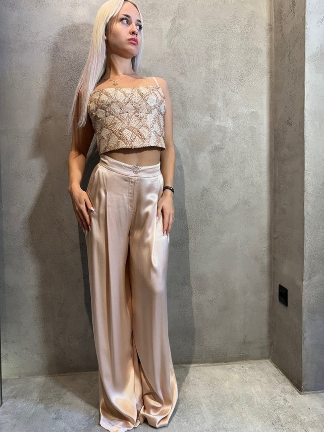 JESICA PANTS GOLD - Vesta Donna