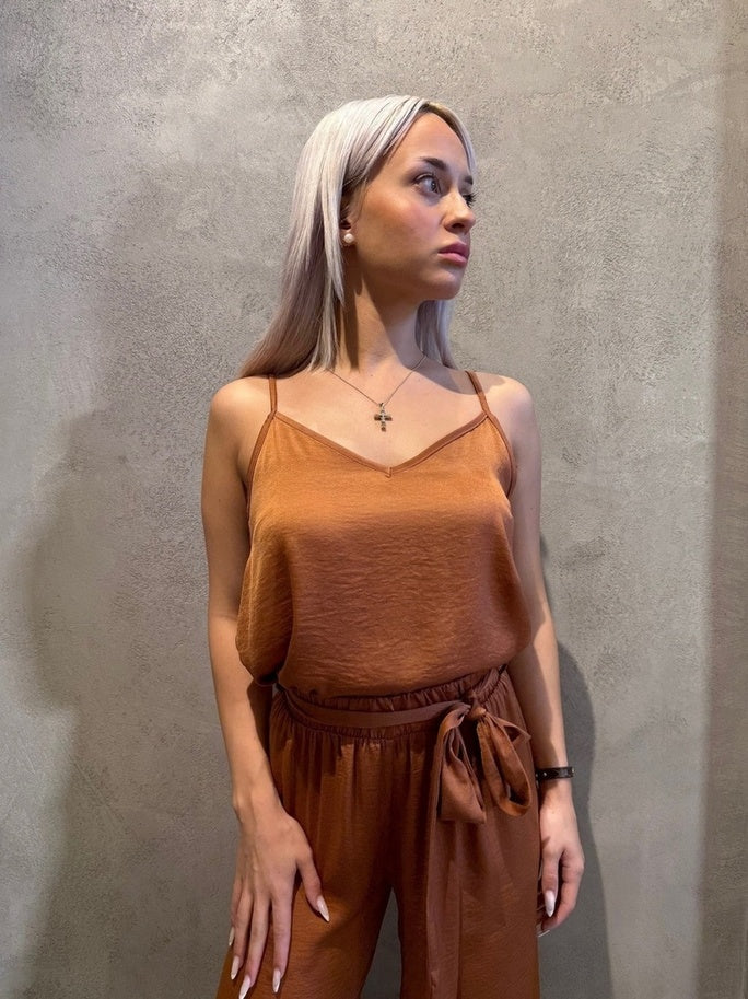 SENDA TOP BROWN - Vesta Donna