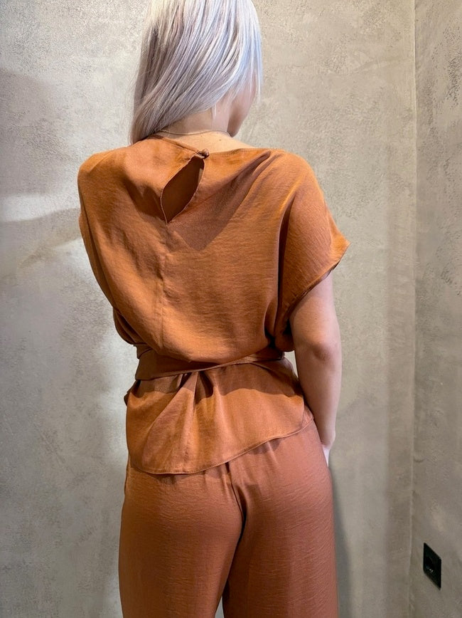 ELIDA TOP BROWN - Vesta Donna