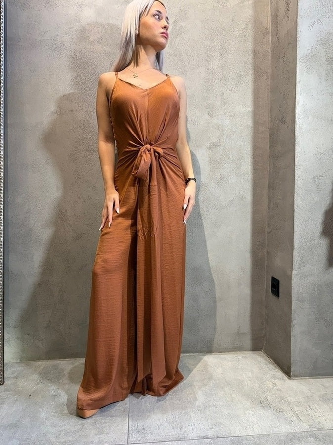 GLADIS JUMPSUIT BROWN - Vesta Donna