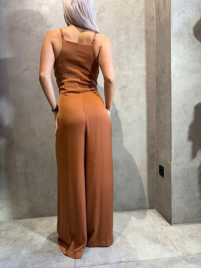 GLADIS JUMPSUIT BROWN - Vesta Donna