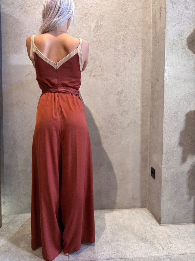 BRANDY JUMPSUIT CHOCOLATE - Vesta Donna
