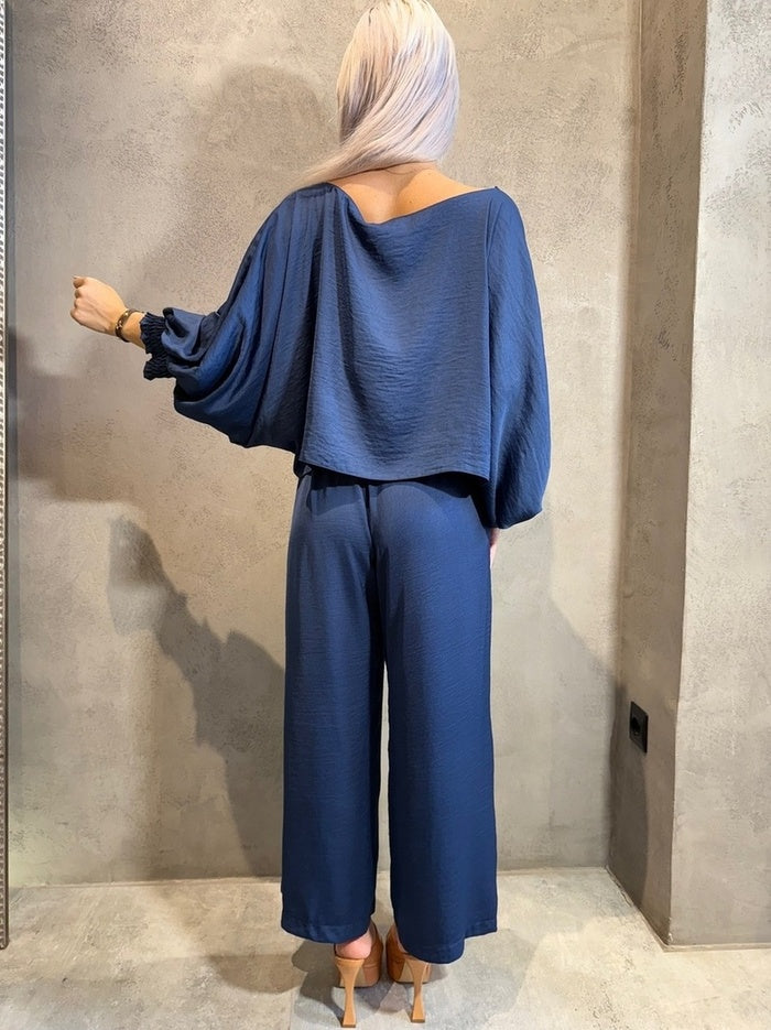 CHEREE PANTS NAVY BLUE - Vesta Donna