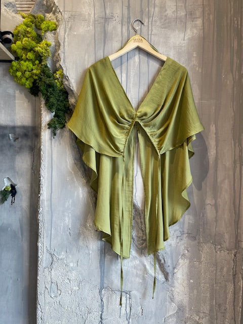 JANE BOLERO TOP OLIVE - Vesta Donna