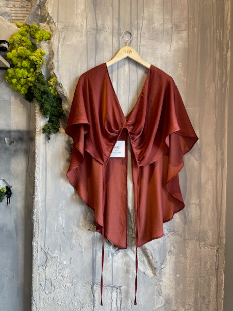 JANE BOLERO TOP OLIVE - Vesta Donna