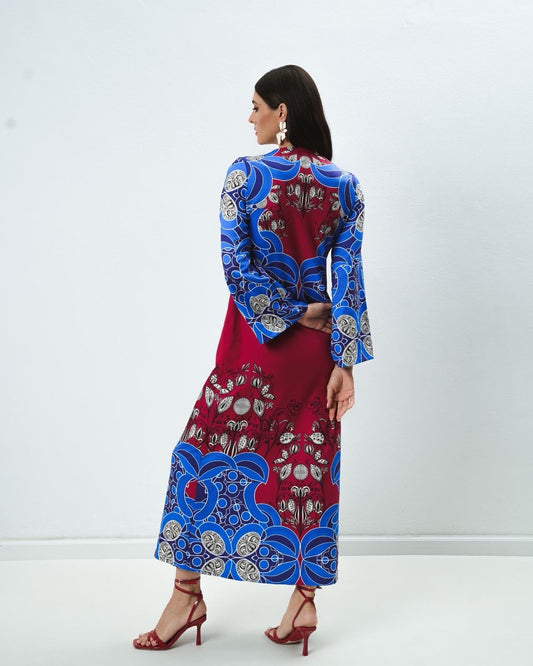 BLUE SWAN LONG DRESS - Vesta Donna