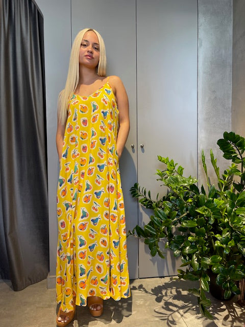 Innocent FRUTTI YELLOW MAXI DRESS - Vesta Donna