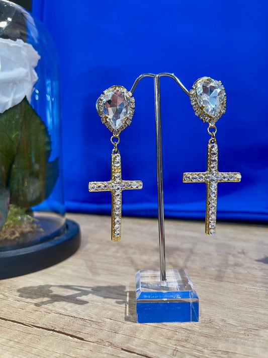 Vesta Donna ΣΚΟΥΛΑΡΙΚΙΑ ΜΕ ΜΕΓΑΛΟ ΣΤΑΥΡΟ ΚΑΙ ΣΤΡΑΣ - Vesta Donna