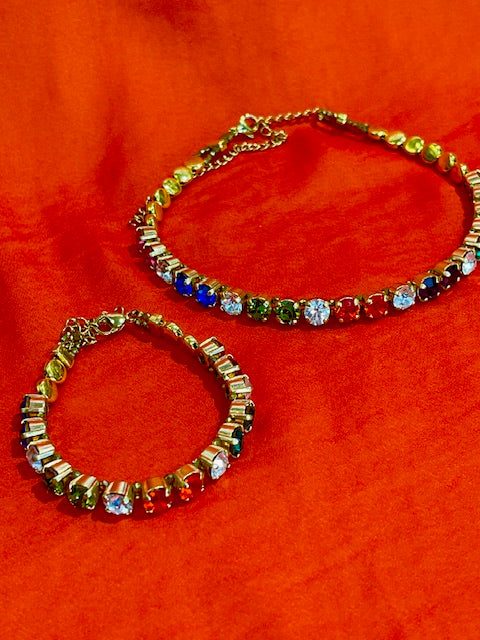 Vesta Donna ΒΡΑΧΙΟΛΙ ΜΕ ΠΟΛΥΧΡΩΜΑ ΣΤΡΑΣ - Vesta Donna