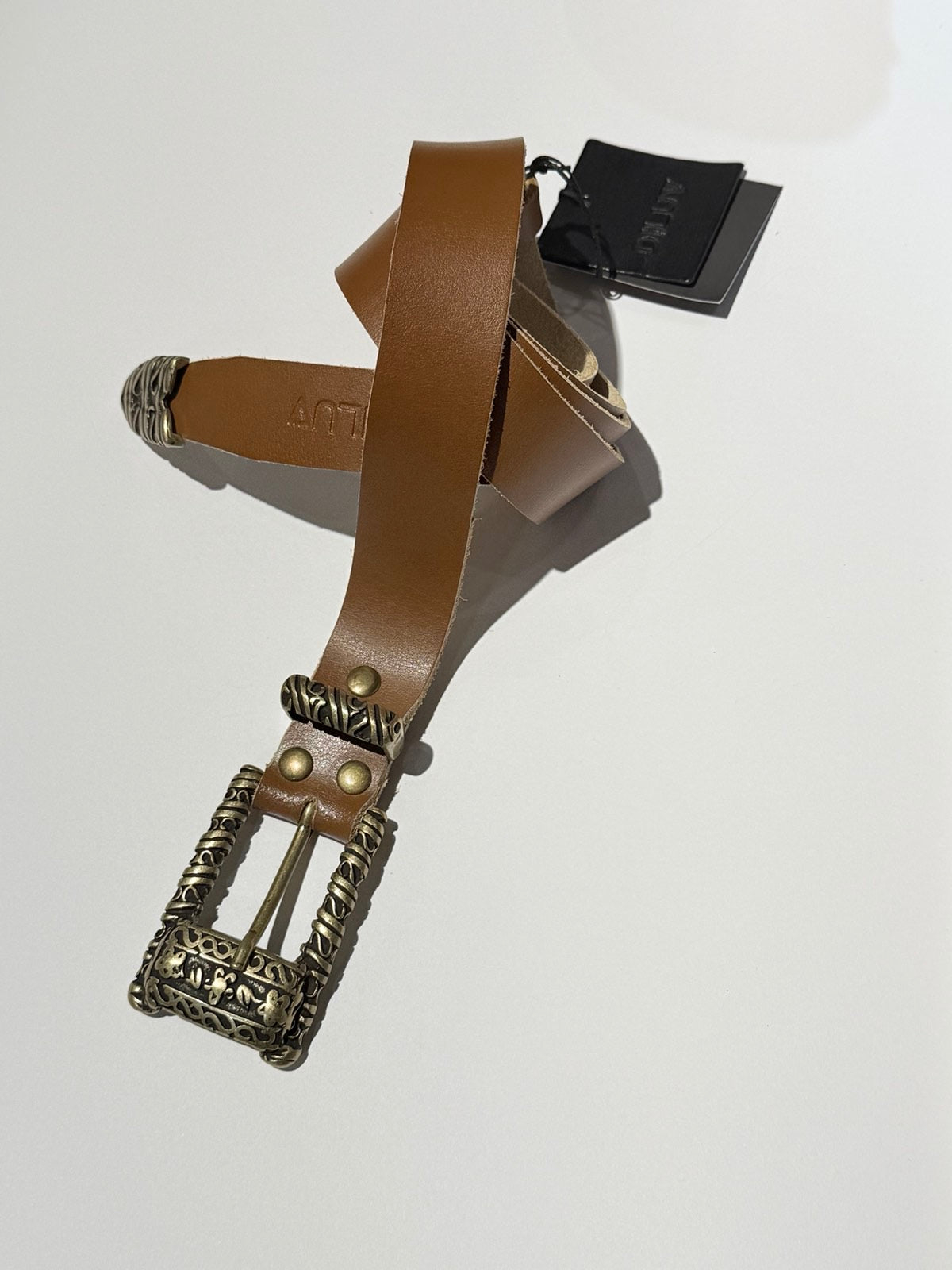 LIZZY BELT BROWN GOLD