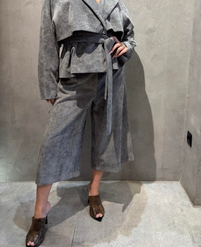HARIA BERMUDA SHORTS GREY - Vesta Donna