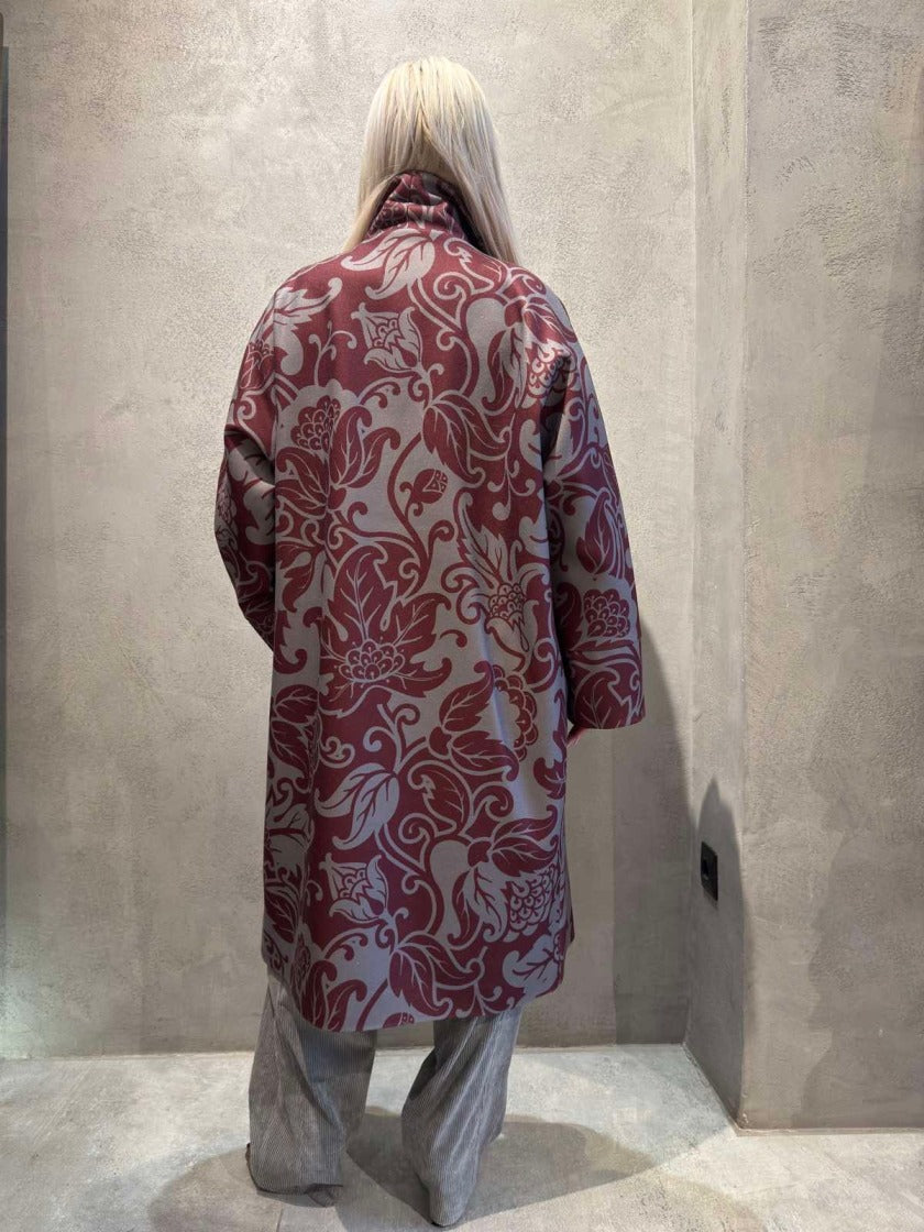 SCARLET LONG COAT BORDEAUX