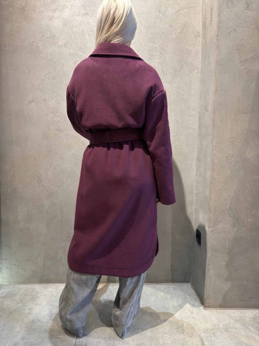 WILLOW COAT BORDEAUX - Vesta Donna