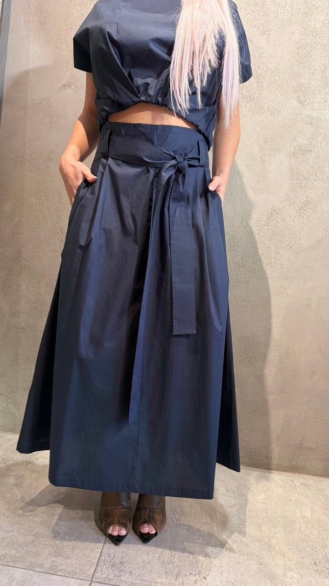 SANDRA SKIRT DARK BLUE - Vesta Donna