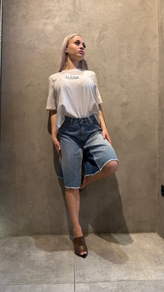 LYNN DENIM BERMUDA SHORTS