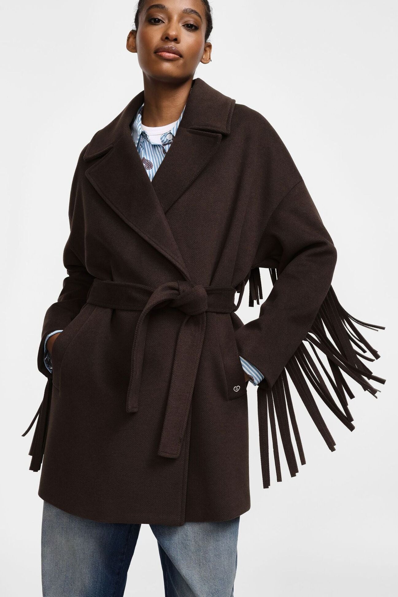 MONIA COAT BROWN - Vesta Donna