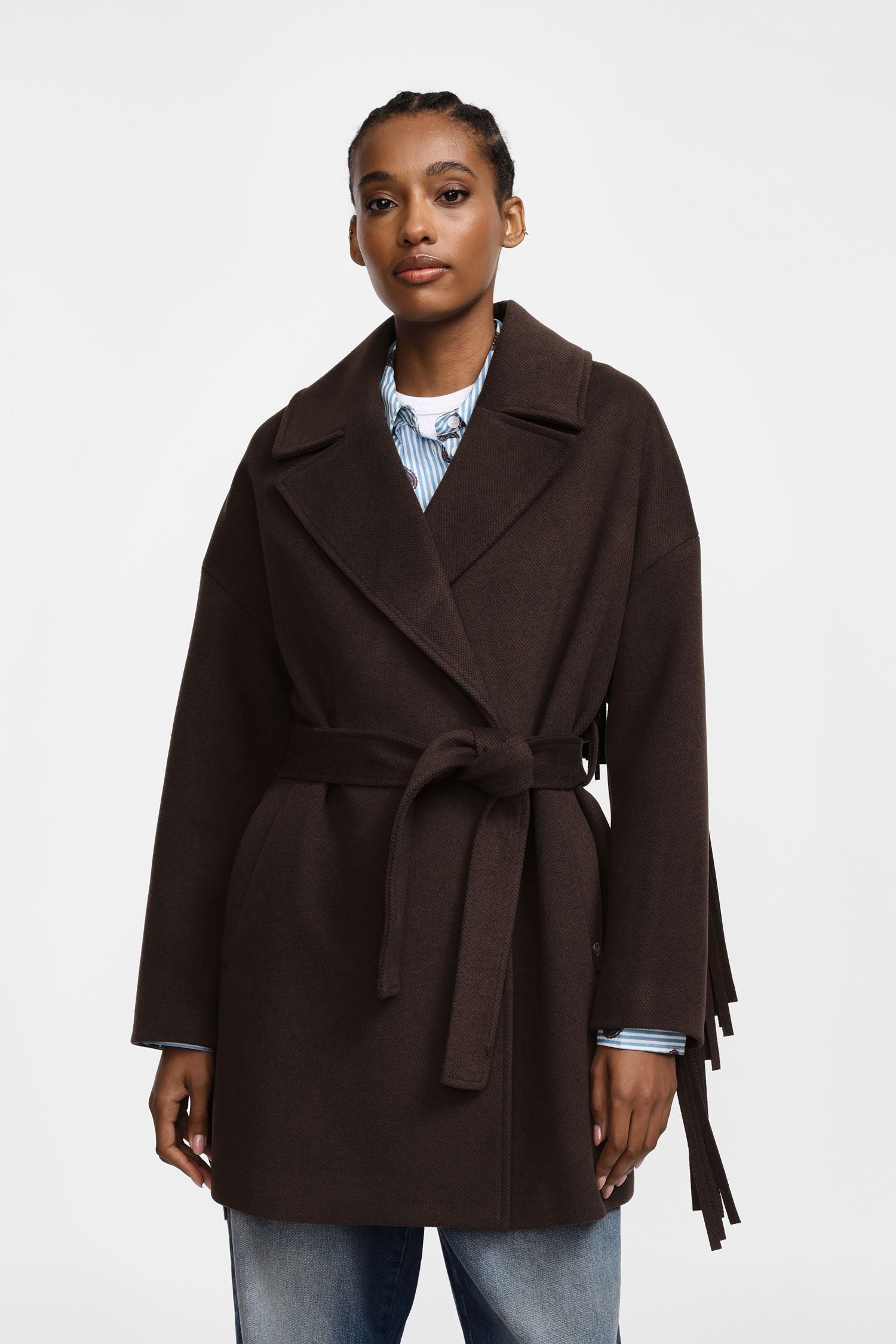 MONIA COAT BROWN - Vesta Donna