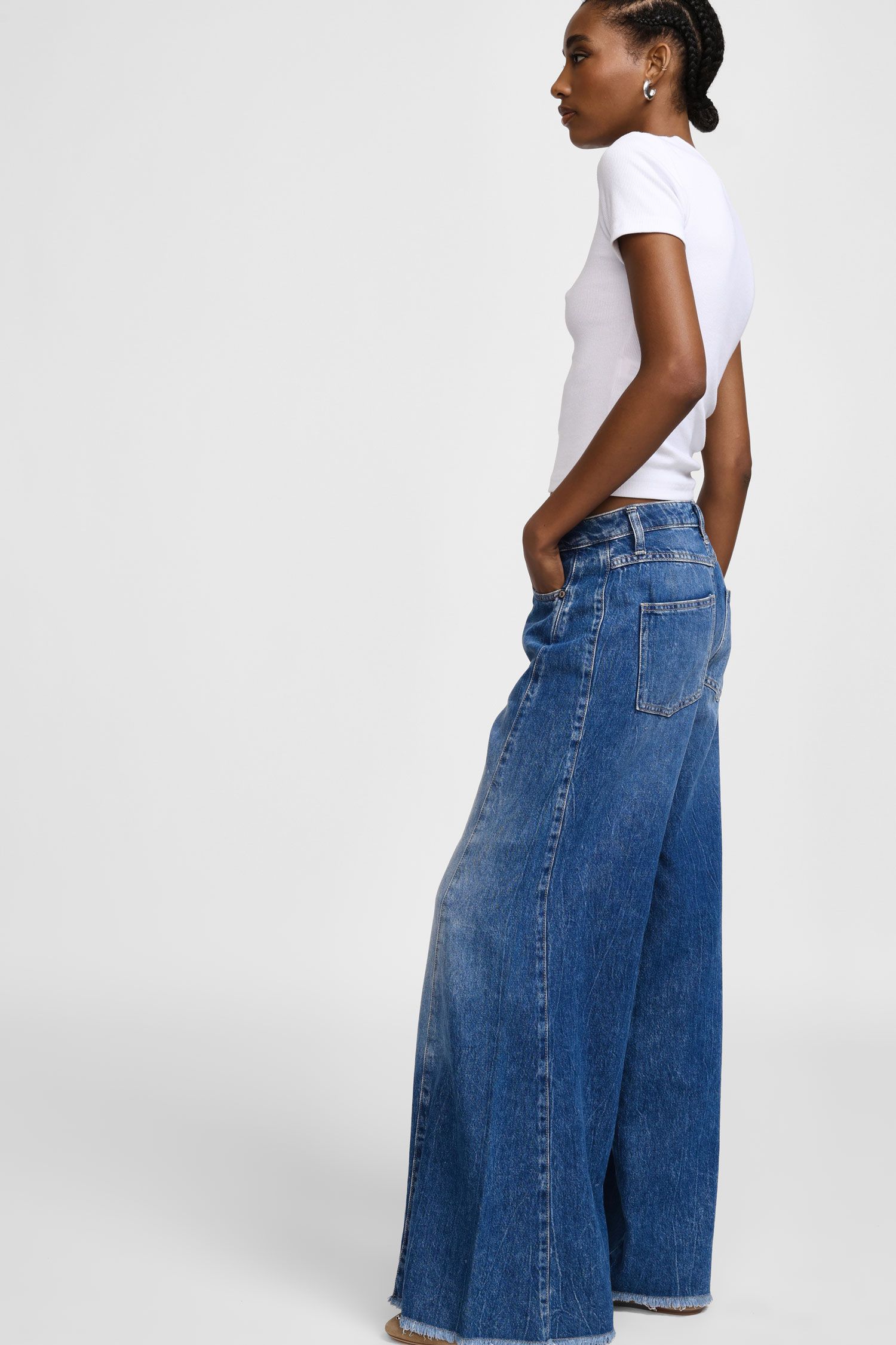 RIEL WIDE LEG JEANS - Vesta Donna