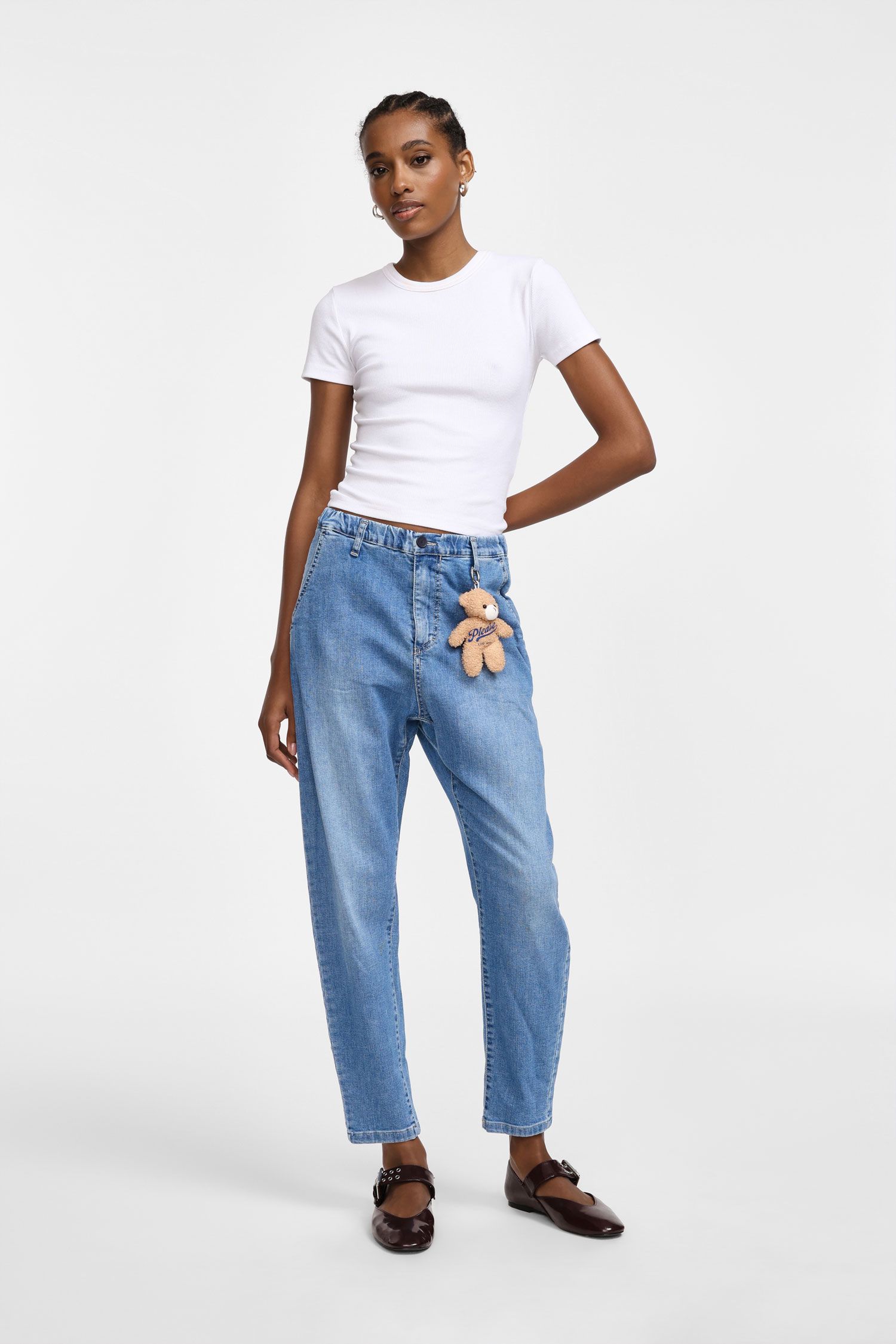 LEXI MOM FIT JEANS LIGHT BLUE - Vesta Donna