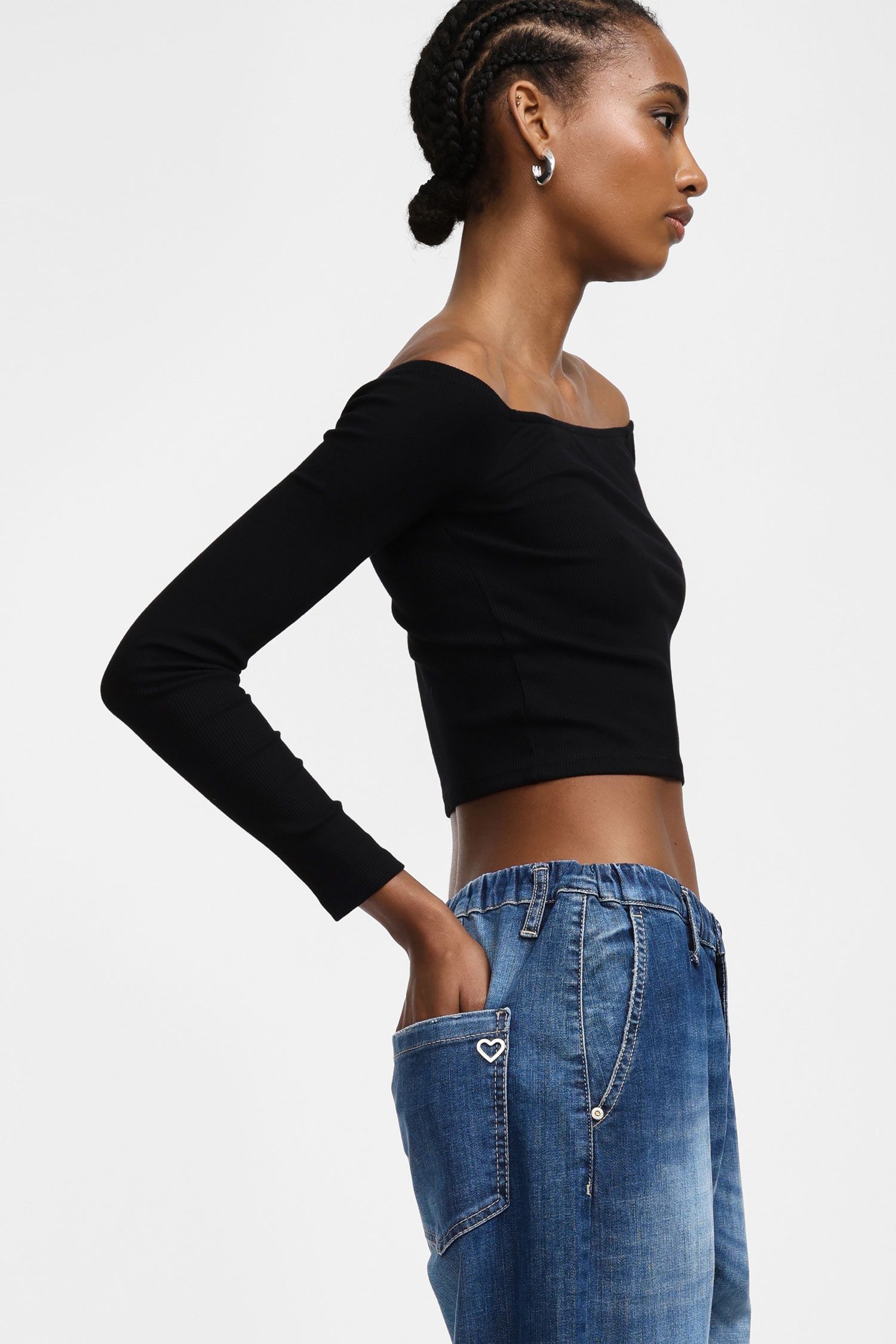 LEXI MOM FIT JEANS DARK BLUE - Vesta Donna