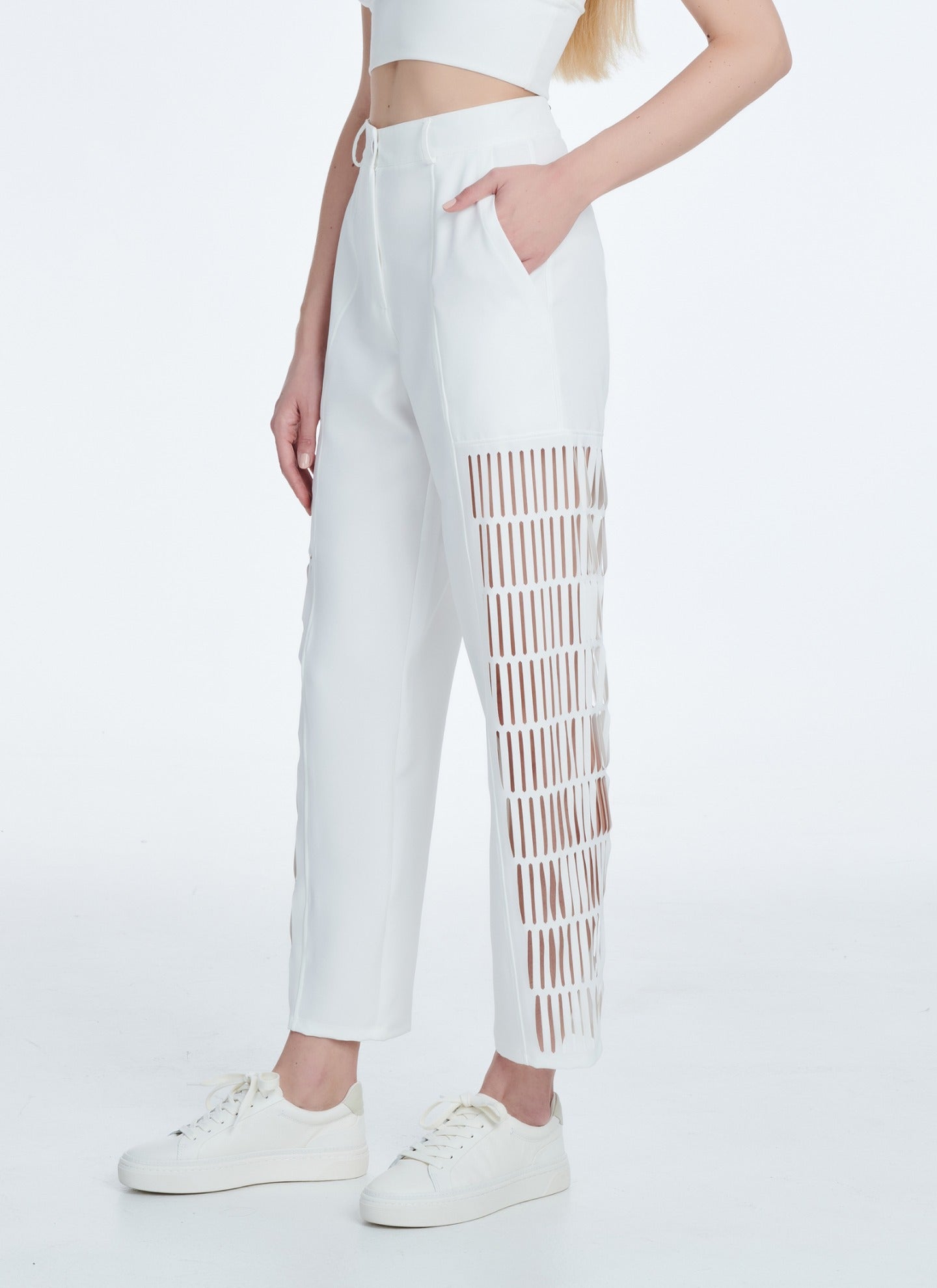 Cutcuutur MAINA PANTS WHITE - Vesta Donna