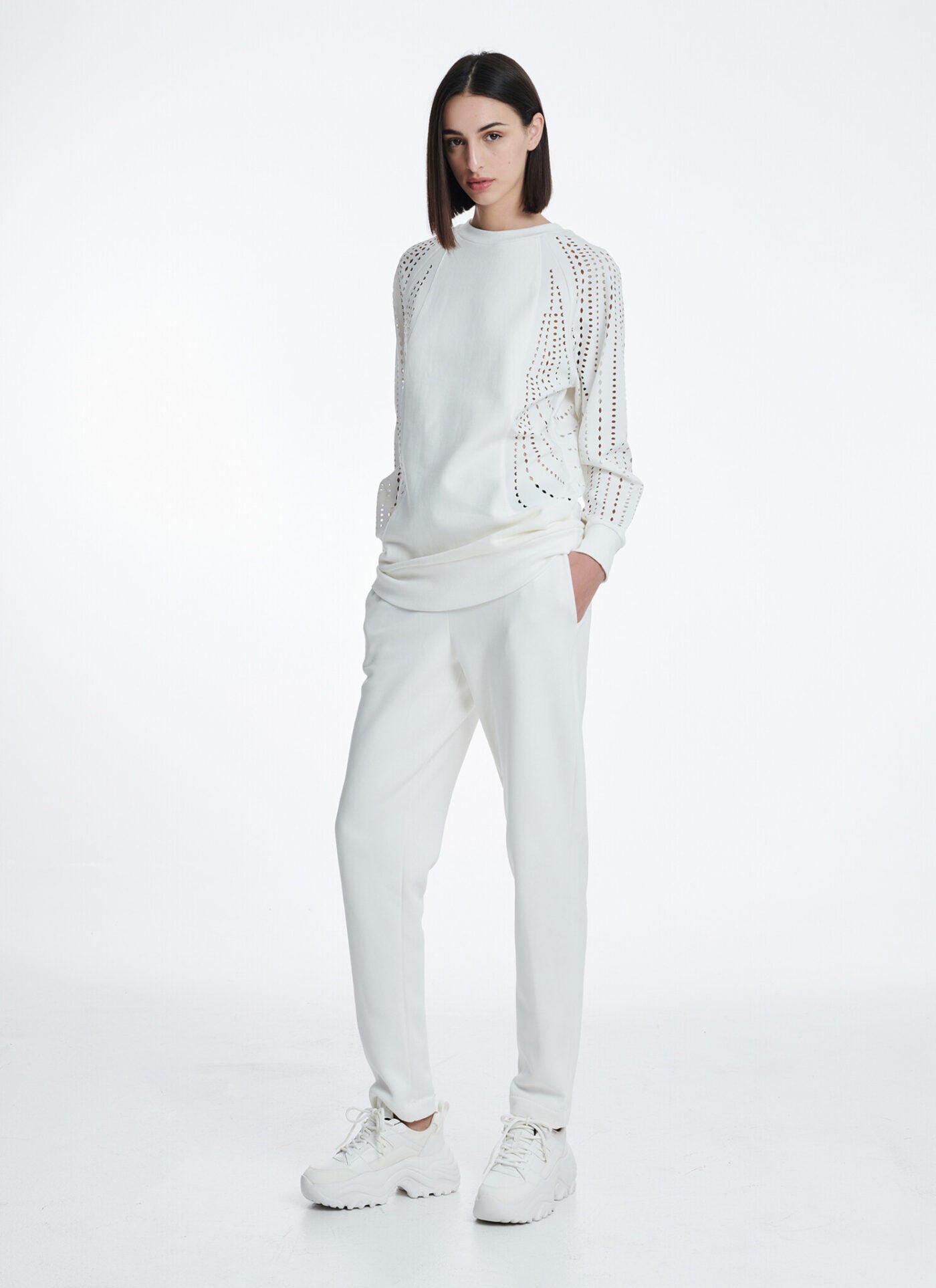 Cutcuutur BRONX WHITE SWEATSHIRT - Vesta Donna