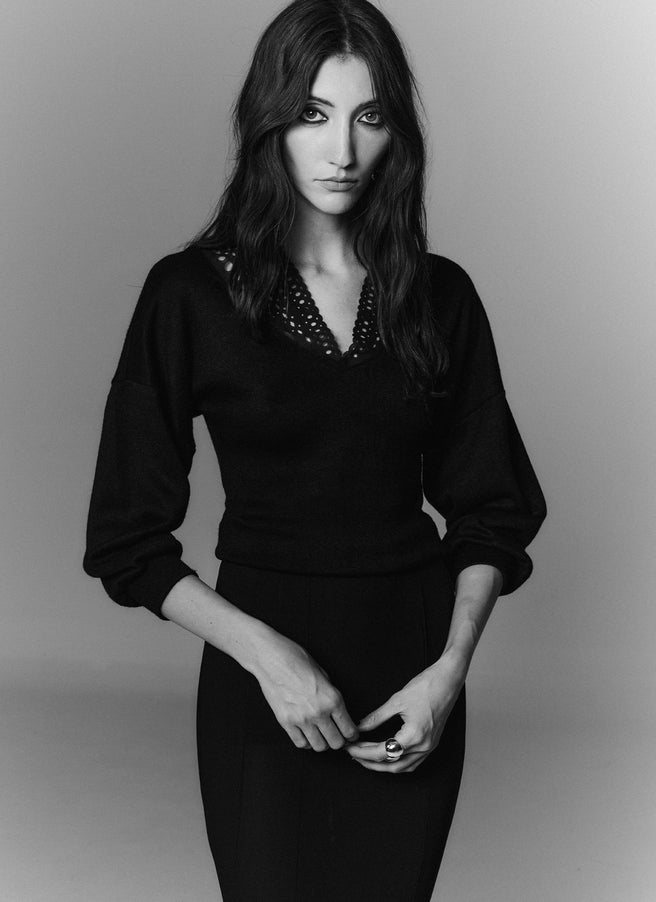 XENIA BLOUSE BLACK - Vesta Donna