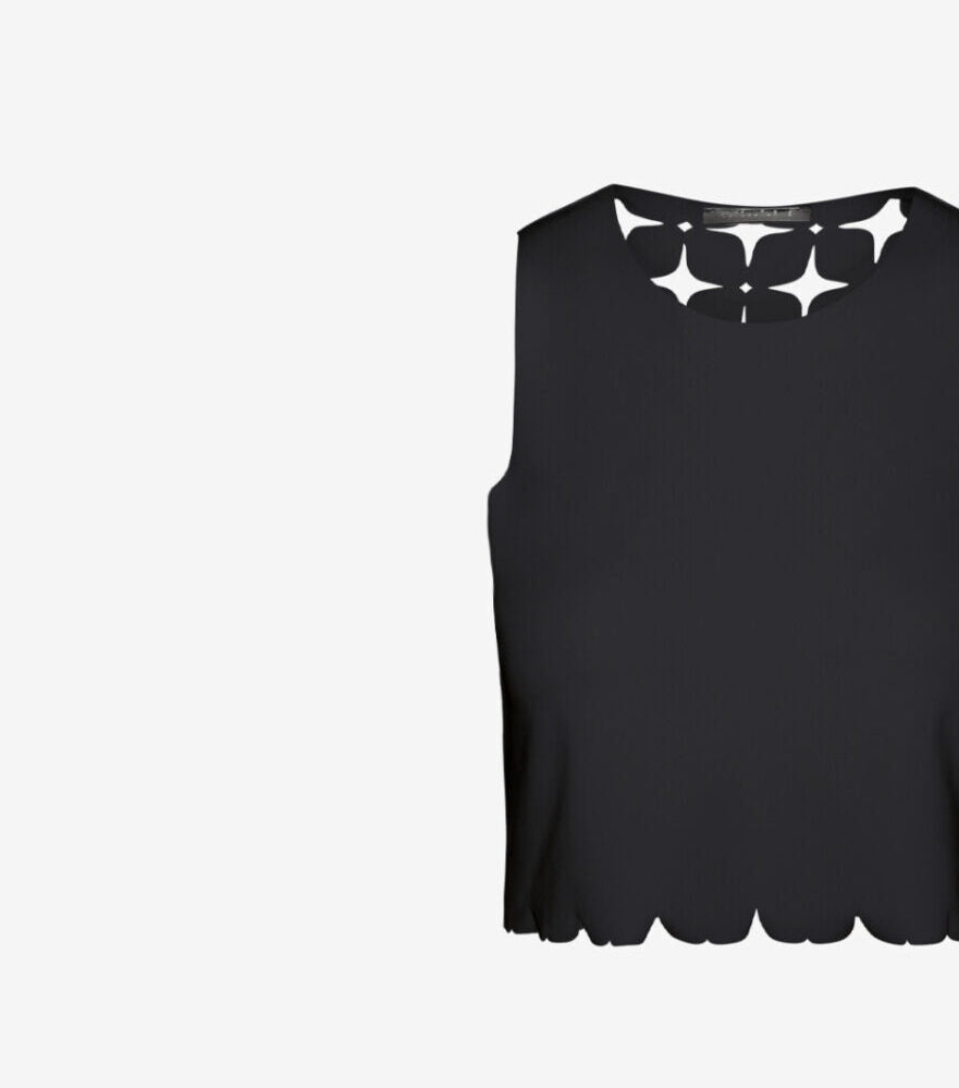 MELANI CROP TOP BLACK - Vesta Donna