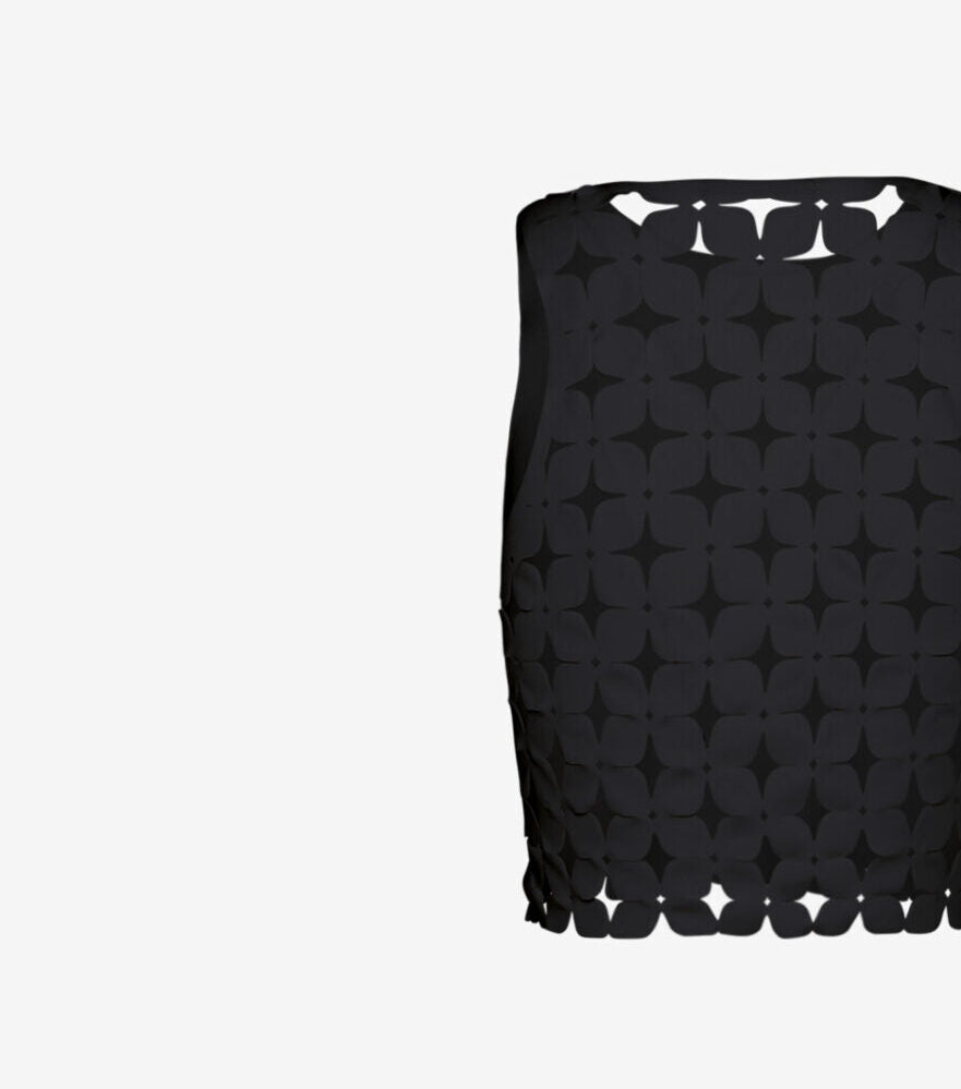 MELANI CROP TOP BLACK - Vesta Donna