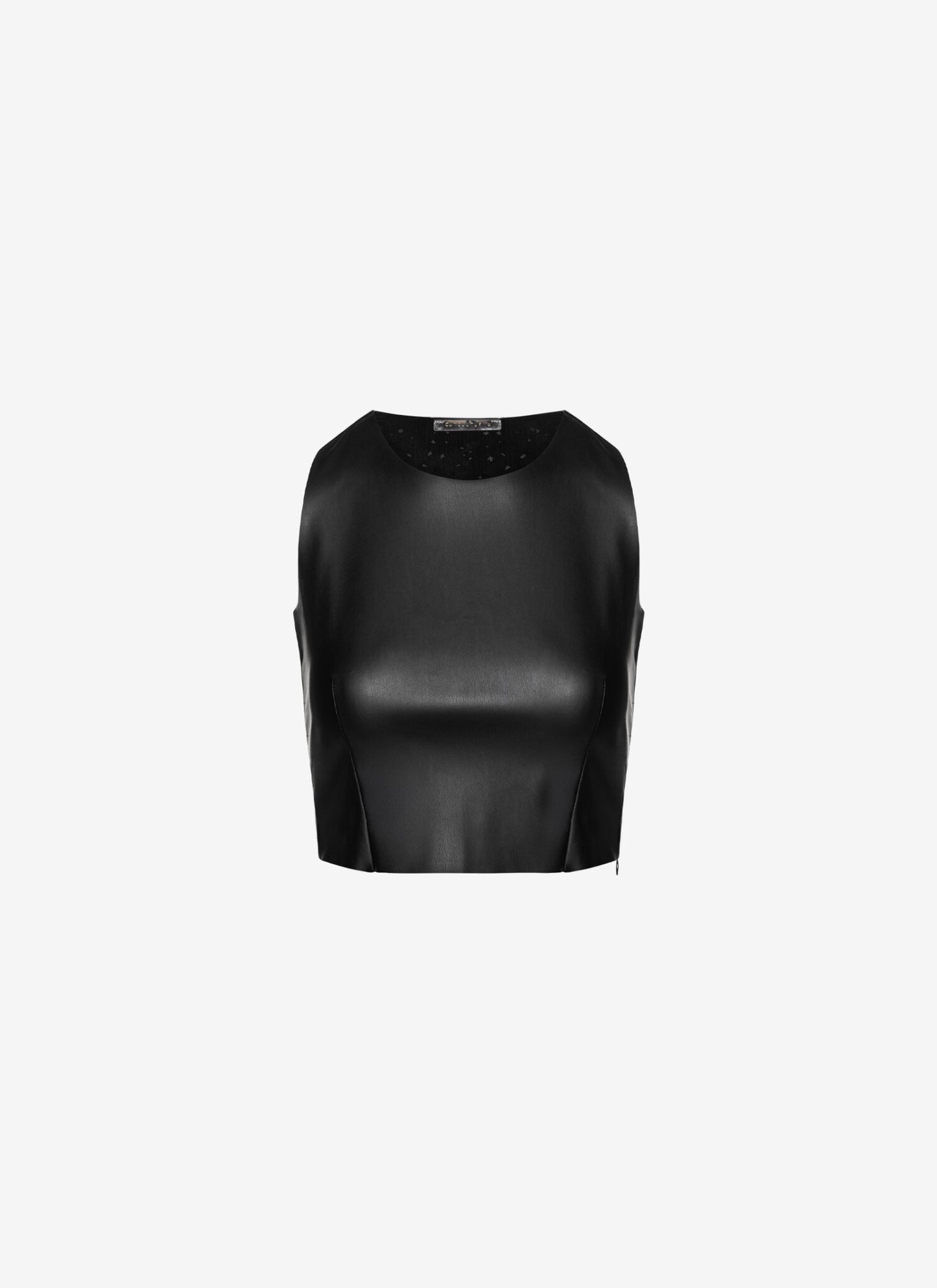 JADE ECO LEATHER CROP TOP
