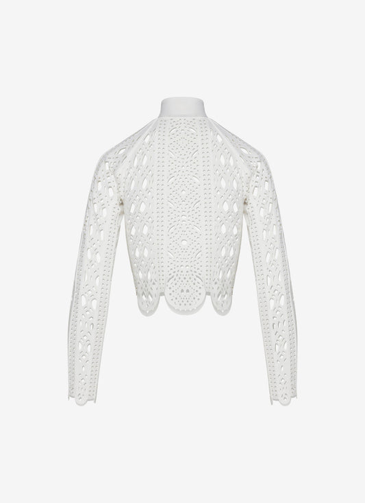 DANNY TURTLENECK CROP TOP WHITE