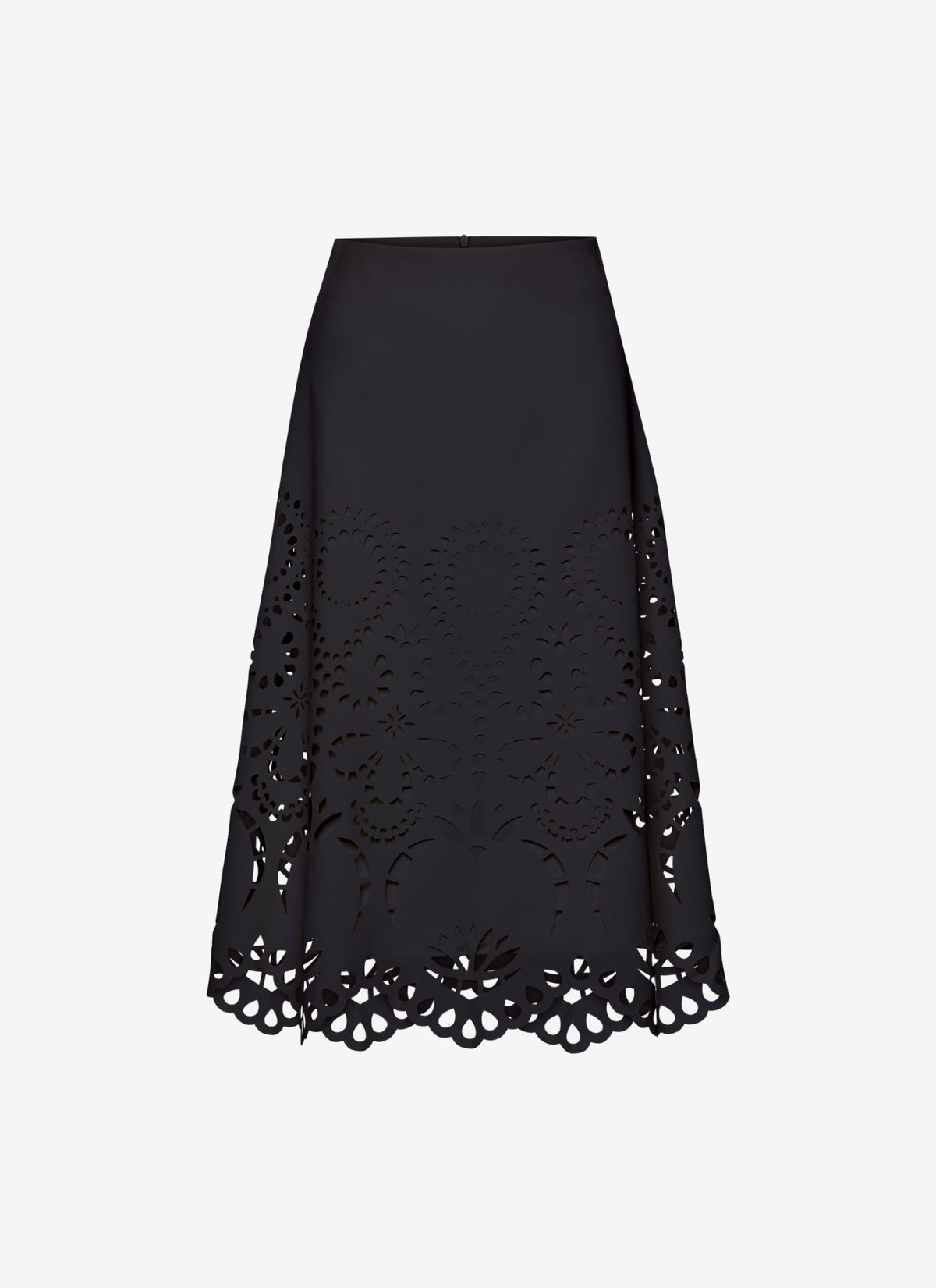 VANESSA MIDI SKIRT A-LINE BLACK - Vesta Donna