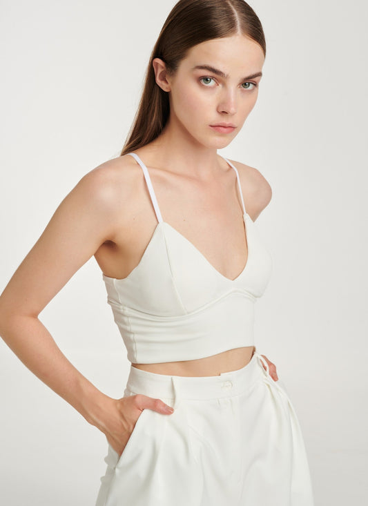 MICHEL TOP WHITE - Vesta Donna