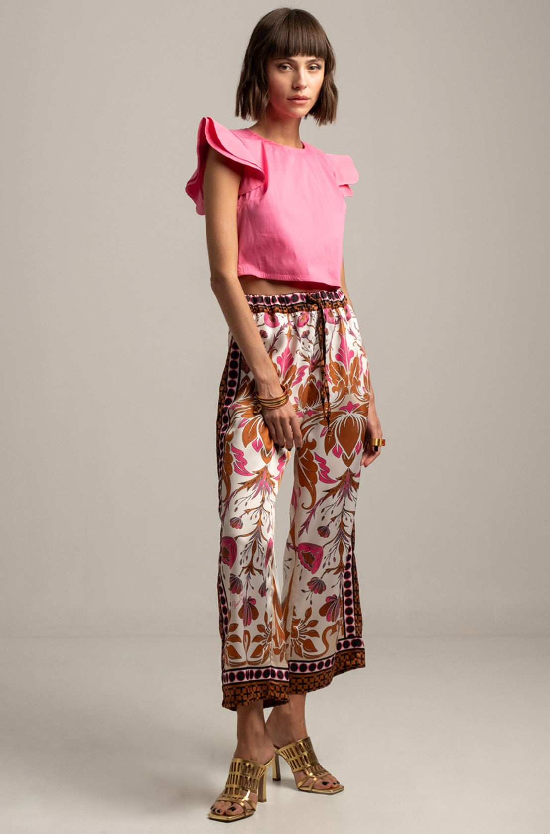 Peace & Chaos PETAL TOP PINK - Vesta Donna