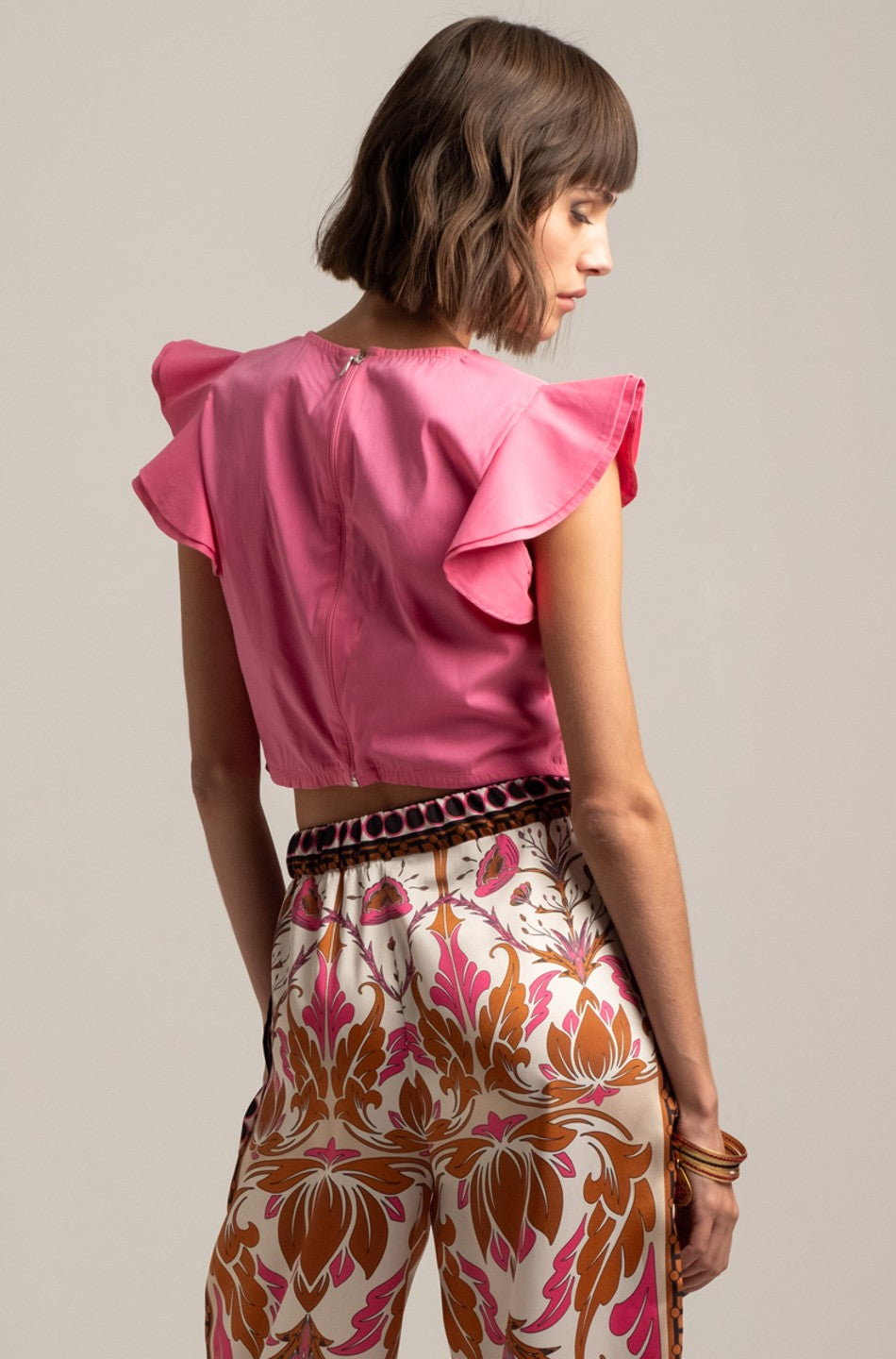 Peace & Chaos PETAL TOP PINK - Vesta Donna