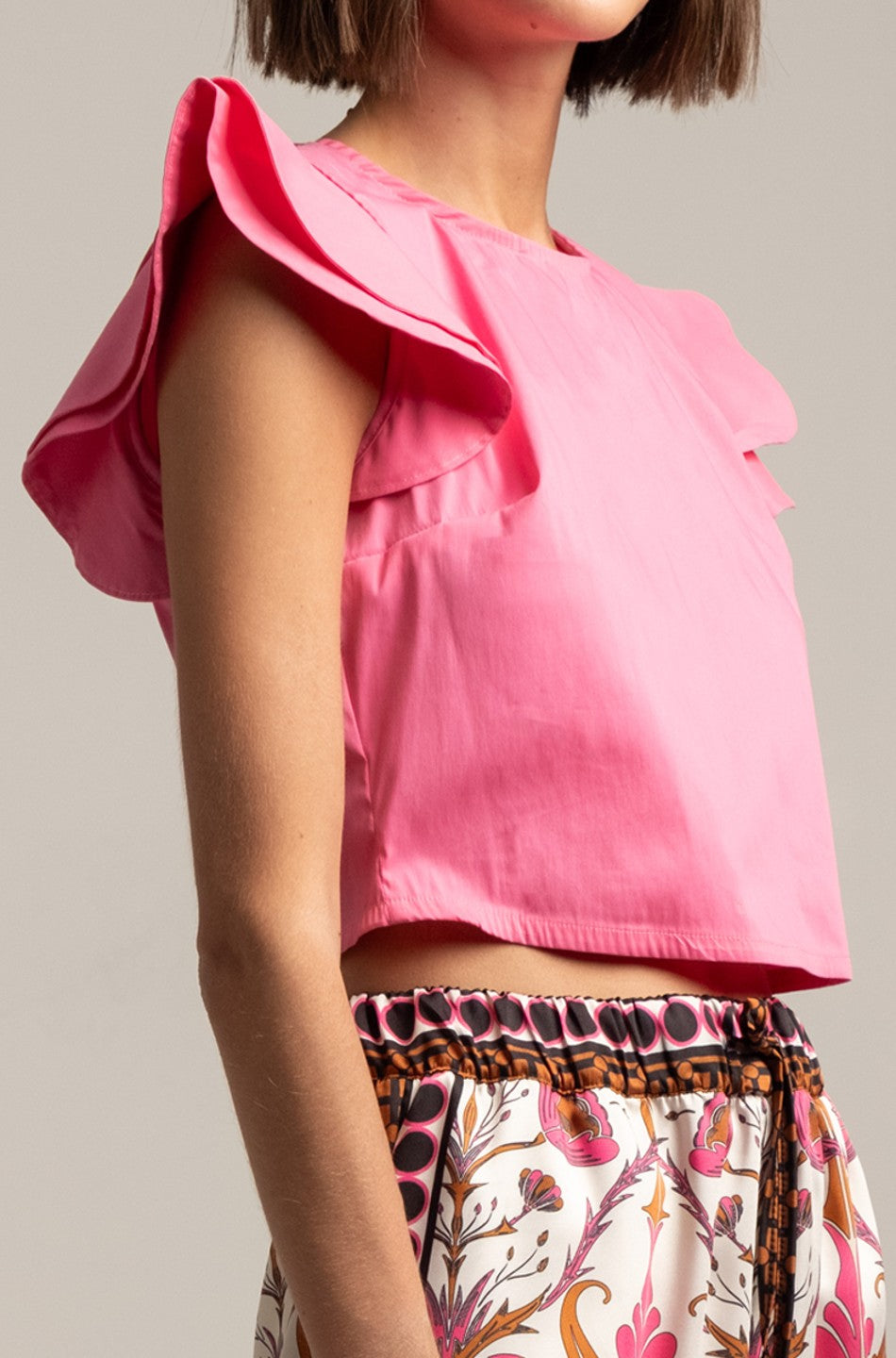 Peace & Chaos PETAL TOP PINK - Vesta Donna