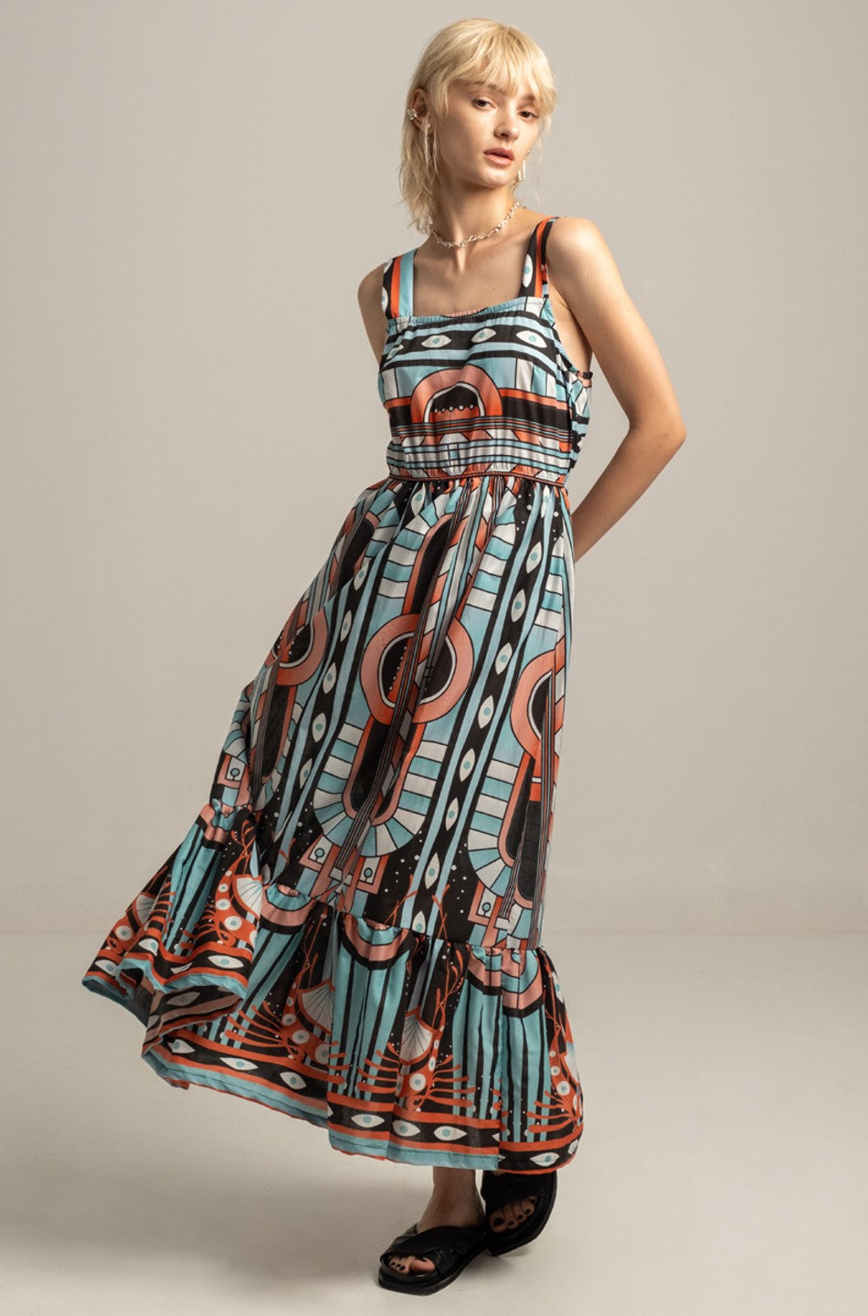 Peace & Chaos SYMMETRY LONG DRESS - Vesta Donna