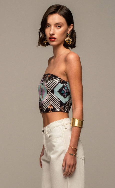 QUANTUM SEQUIN TOP
