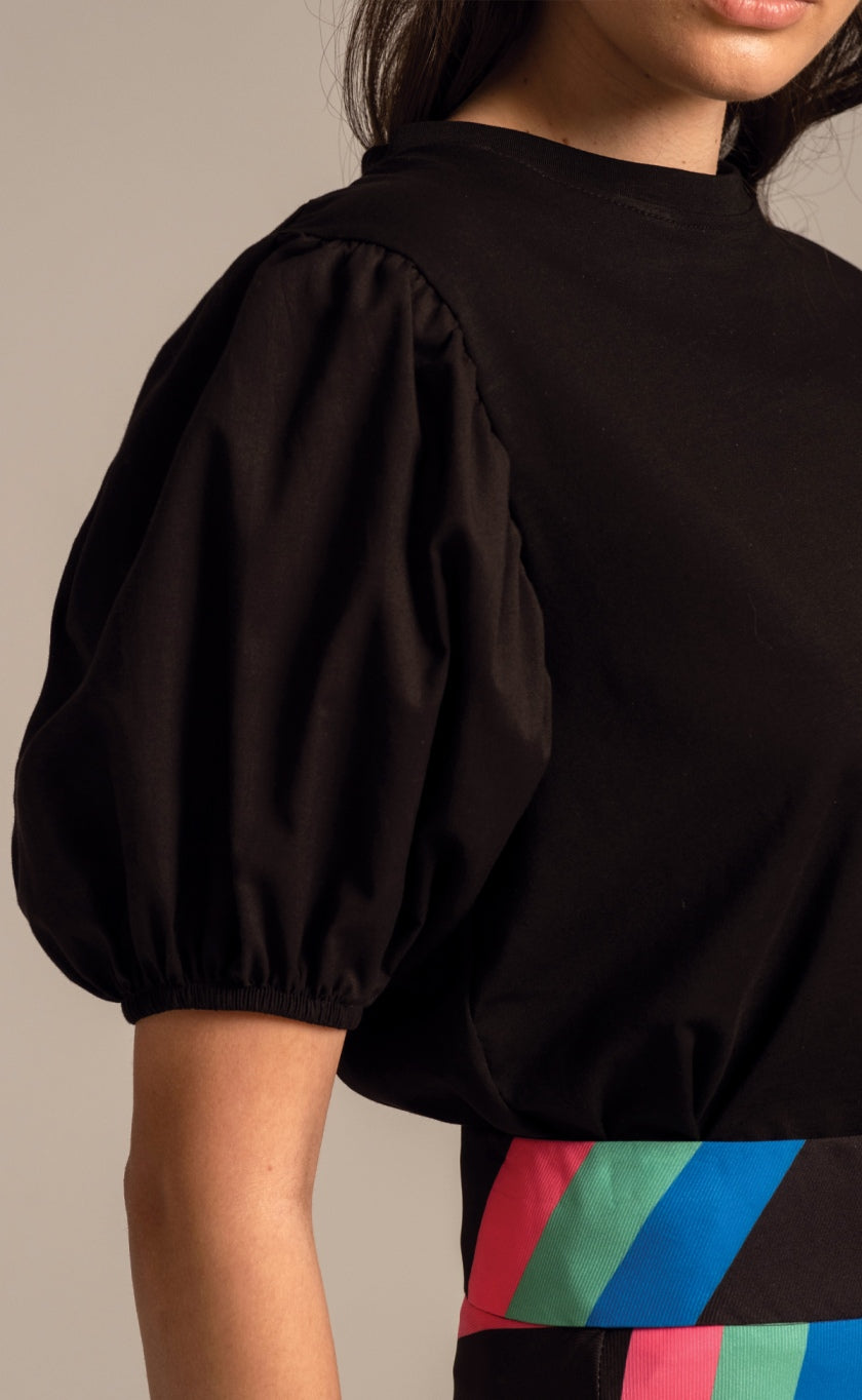 FREESIA TOP BLACK - Vesta Donna