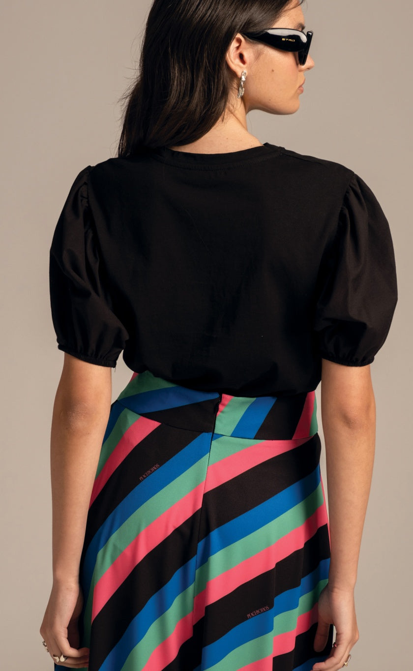 FREESIA TOP BLACK - Vesta Donna