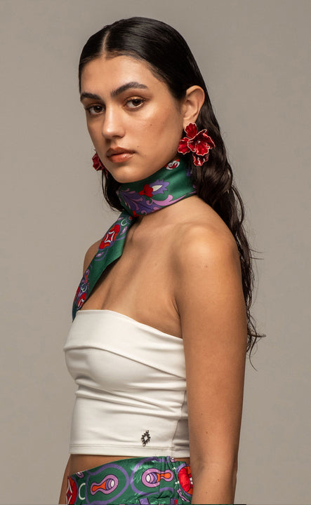 MARE CROP TOP WHITE - Vesta Donna