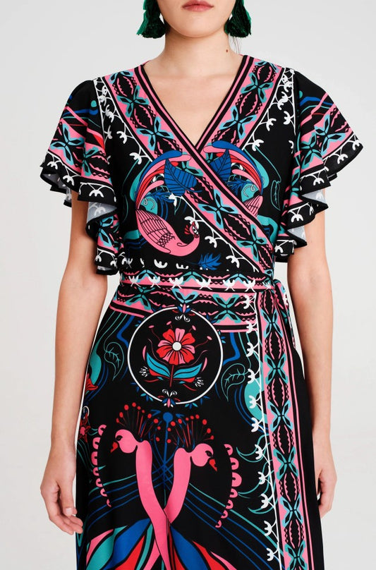 COSMOLOGY WRAP LONG DRESS