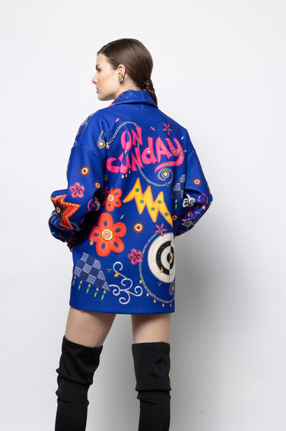 ZORA JACKET BLUE - Vesta Donna