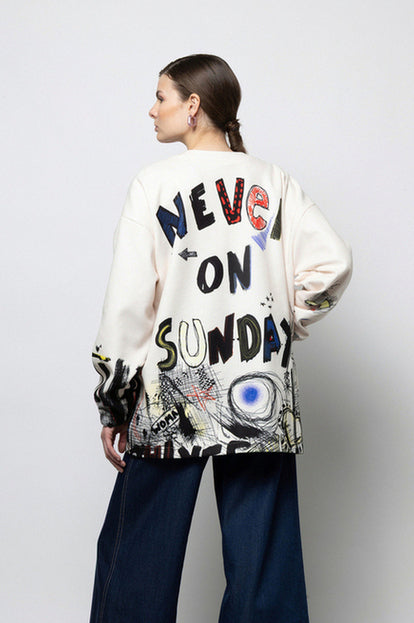 LUNA JACKET ECRU - Vesta Donna