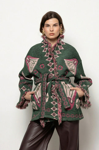 ELYNA JACKET GREEN - Vesta Donna